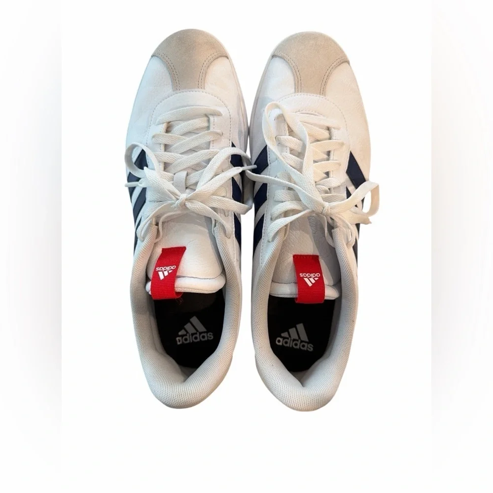 Adidas Original VL Court 3.0 Shoes Mens White Suede Sneakers Size 12